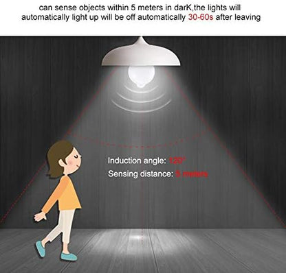 Fengyan Home Bulbs LED Smart Bulb 12W E27 B22 LED Night Lamp with PIR Motion Sensor AC 85-265V Light Bulb for Stair Hallway Outdoor Porch Garage Household Lamp