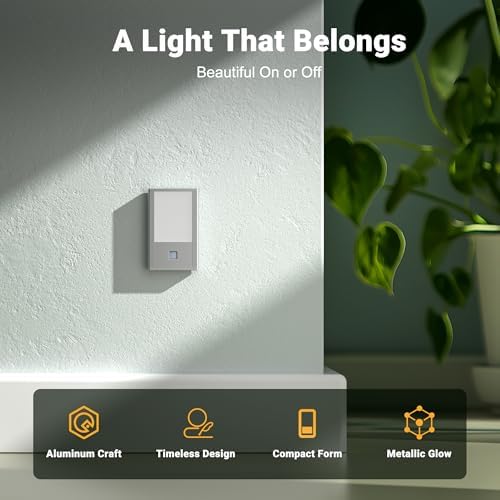V4light Rechargeable Motion Sensor Night Light, 8-Pack Grey, 3000K