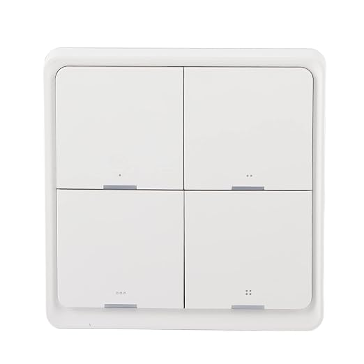 Marhynchus Wireless Scene Switch Smart 4 Way Panel Wall Switch Panel Remote Control with LED Indicator for ZigBee APP Control