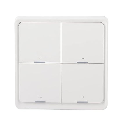 Fydun Wireless Scene, 4-Way Wall Panel with Mobile App Control, No Wiring Required, Home Automation Remote Controller Bedrooms, Kitchens & Bathrooms