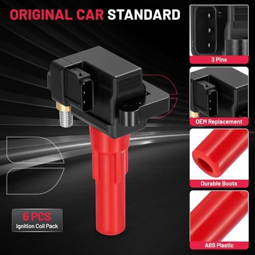 BDFHYK Ignition Coil Packs Compatible with Subaru 2010-2019 Legacy, 2010-2019 Outback, 2010-2014 Tribeca 3.6L H6,Coil for GN10666 COP584 1788537 C864 Set of 6