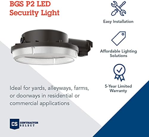 Lithonia Lighting BarnGuard LED Barn Light, Dusk to Dawn Outdoor Lighting with Adjustable Color Temperature, Wall or Pole Mountable Yard Light Fixture, MVOLT, Aluminum, Dark Bronze