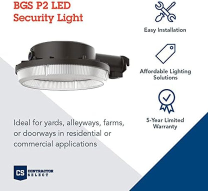 Lithonia Lighting BarnGuard LED Barn Light, Dusk to Dawn Outdoor Lighting with Adjustable Color Temperature, Wall or Pole Mountable Yard Light Fixture, MVOLT, Aluminum, Dark Bronze