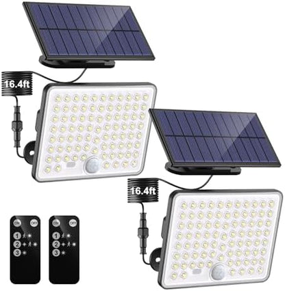 nipify Solar Lights Outdoor 2Pack,Upgraded Solar Lights with Convex Lenses