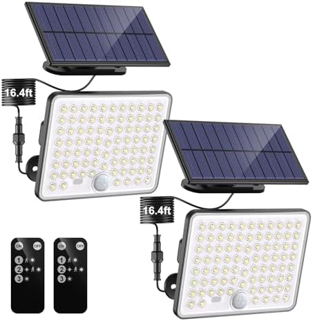 nipify Solar Lights Outdoor 2Pack,Upgraded Solar Lights with Convex Lenses