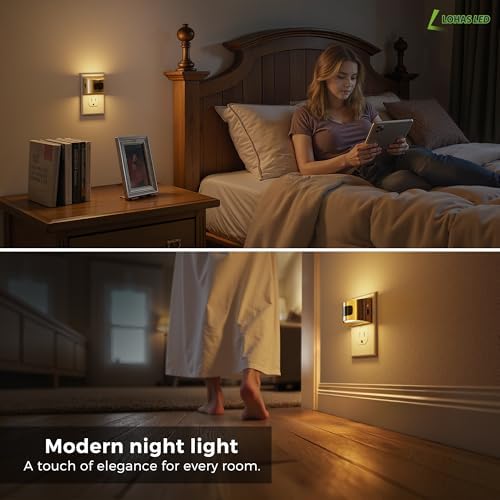 L LOHAS LED Motion Sensor Night Light, Night Lights Plug into Wall, 2 Pack