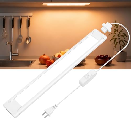 maylit Plug in Under Cabinet LED Light Bar, Ultra-Bright, Wired, 14 Inch