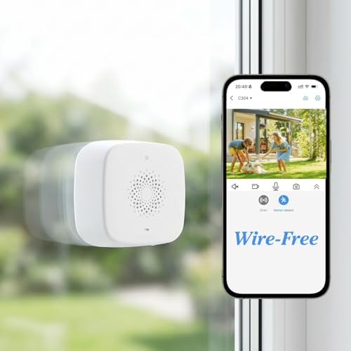 Rraycom 2.5K Secuity Window Camera Wireless, 2.4/5GHz WiFi,6S Pre-Roll
