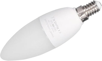 FTVOGUE LED Candelabra Bulbs 5W E14 AC 85V-265V Smart Lamp Bulb APP Remote Control, Bulb