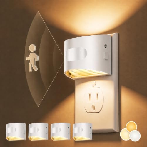 L LOHAS LED Night Light with Motion Sensor & Dusk to Dawn Sensor, 3CCT