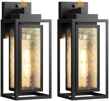 15.78'' Dusk to Dawn Exterior Porch Light Fixture,Outdoor Wall Sconce Light