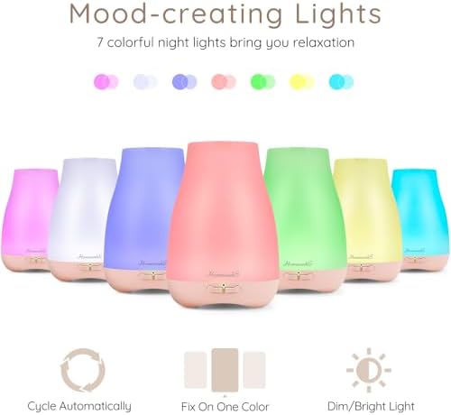 Homeweeks Essential Oil Diffuser for Room 100 ML 1 Pack