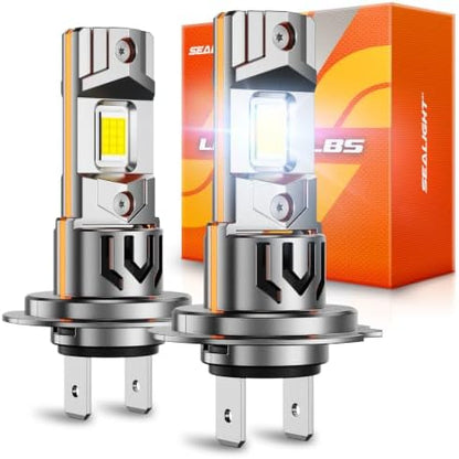SEALIGHT H7 Bulb For Fog/ATV, 115000LM 2026 New Modle, 80000HRS Lifespan with Cooling Fan 6500K Eye-protected, Wireless Non-polarity Easy Installation, Pack of 2