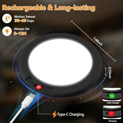 KYEKIO 2Pack Rechargeable LED Ceiling Light/Shower Light with Remote