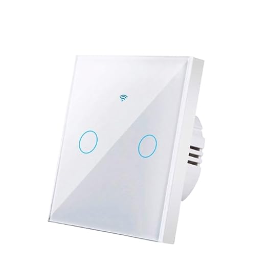 Smart Touch Light Switch 3 Gang, T34 Tri-Mode WiFi BT 433MHz, Tuya App Control, Compatible with Alexa & Google Assistant, No Hub, 10A, Triple Gang Wall Switch for Home (White)