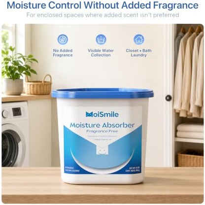Large Moisture Absorber Buckets, 14 oz Each, Fragrance Free, 3 Pack