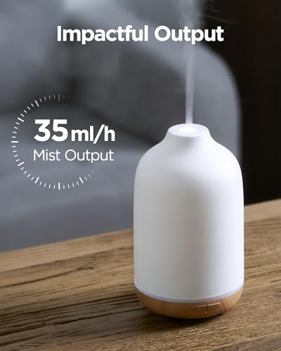 InnoGear 150ml Ceramic Essential Oil Diffuser, Diffusers for Home, Yellow
