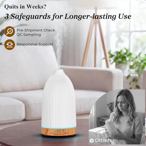 URPOWER 2PCS 150mL Essential Oil Diffusers for Home Aromatherapy Diffuser