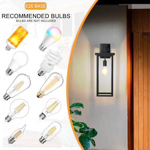 20 in Large Exterior Lighting Fixtures Modern Wall Lantern,2 Packs