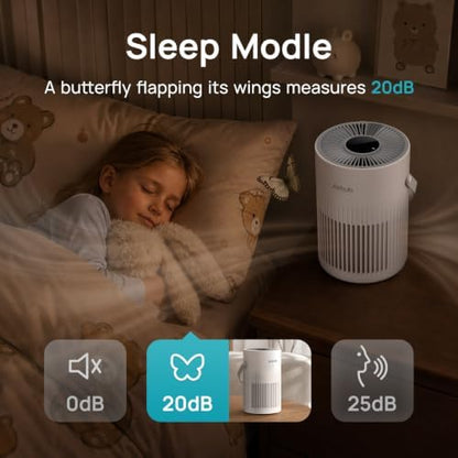 Air Purifier For Home Bedroom, 20dB Quiet Sleep Mode