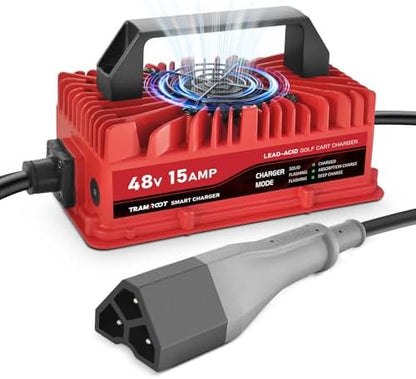 48V 15A Golf Cart Battery Charger for EZGO RXV & TXT Triangle Plug