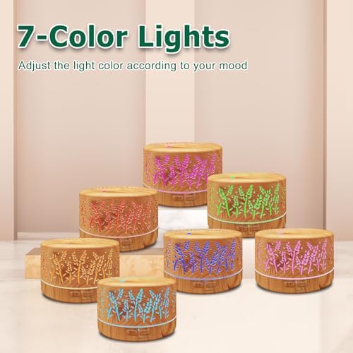 600ml Essential Oil Diffusers for Home Large Room