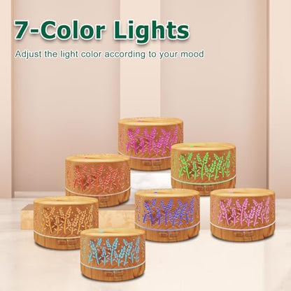 600ml Essential Oil Diffusers for Home Large Room