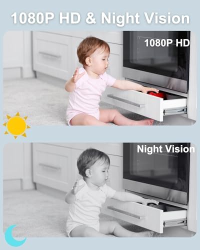 1080P HD WiFi Camera Wireless Nanny Cam 24/7 Remote Viewing Pet Kids