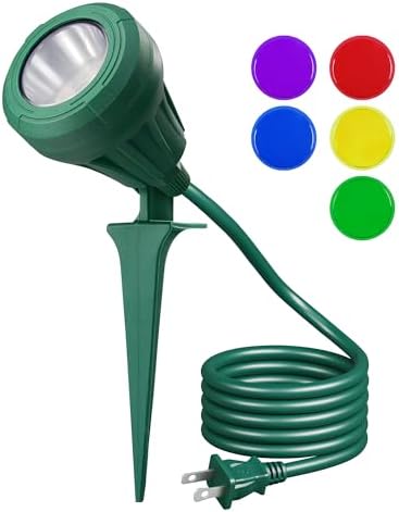 EDISHINE 120V LED Spotlight Outdoor, Waterproof 5000K Landscape Lighting