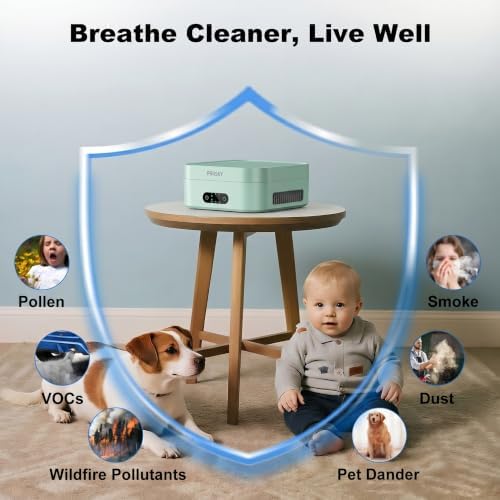 Air Purifiers for Home, 2 Filter, Plug-in, Quiet H13 True HEPA Purifier Car