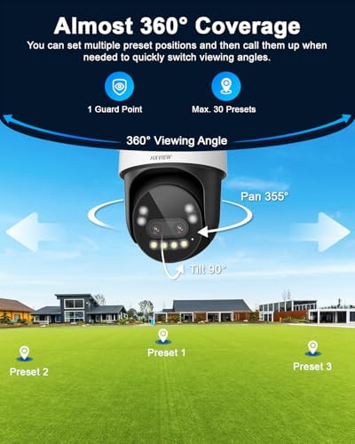 4K PTZ WiFi Security Camera Outdoor, 10X Hybrid Zoom, BU-H500
