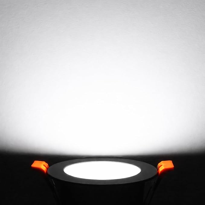 2 Inch LED Downlight, 3W Recessed Lighting Dimmable Ceiling Light Kit, 5000K Daylight White, CRI80 Black LED Can Lights with Driver(35W Halogen Equivalent), 10 Pack