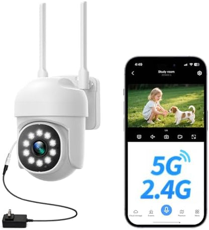 CAMCAMP WiFi Camera Outdoor Wireless for Home Security Auto Person Tracking