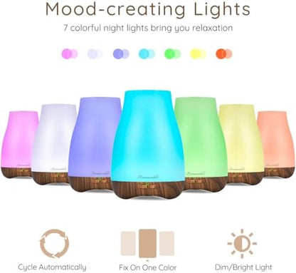 Homeweeks Essential Oil Diffuser for Room 100 ML 1 Pack
