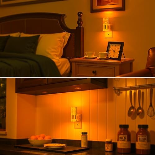 Briignite Night Light, 2 Pack Dimmable Night Lights Plug into Wall