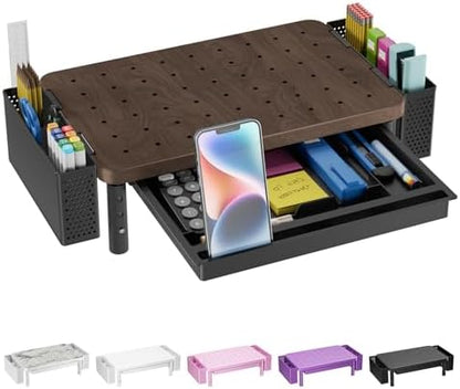 WALI Computer Monitor Stand with Storage and Pen Holder