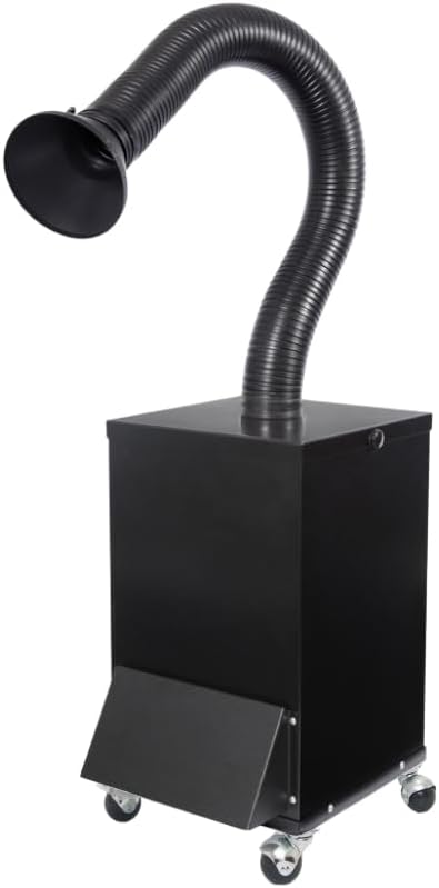 Extract-All Fume Extractor with 3 Stage Filtration Salon Pure Air Revolution -Smoke & Dust Extraction System- Heavy Chemical Smell Remover- Air Purifier for Nail Salon (SPA-REV, Black)