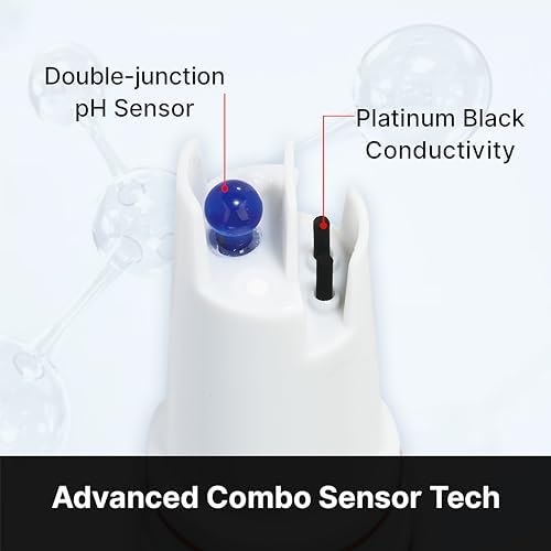 Apera Instruments PC60-Z Bluetooth Multi-Parameter pH/Conductivity/TDS/Salinity/Resistivity Smart Meter Tester Powered by ZenTest Mobile App with Cloud-Based Datalogger