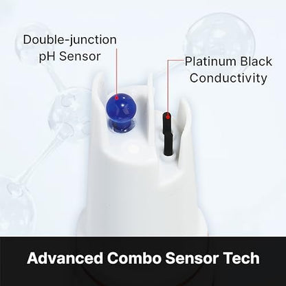 Apera Instruments PC60-Z Bluetooth Multi-Parameter pH/Conductivity/TDS/Salinity/Resistivity Smart Meter Tester Powered by ZenTest Mobile App with Cloud-Based Datalogger