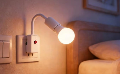 Smart Remote Led Light Bulb, 2 Pcs Color-Changing, Dimmable 16 Colors, 360° Flexible Rotatable Plug-in Socket, Multi-Angle Adjustable for Mood, Bedroom, Night Lighting