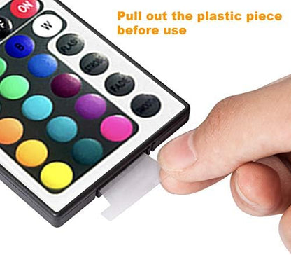 DAYBETTER Updated Bluetooth Remote Control for RGB LED Light Strips, 2 Ports 24 Key 4 Pin Output Dimmable LED Strip Lights Voltage DC 12V(Without Power Adapter)