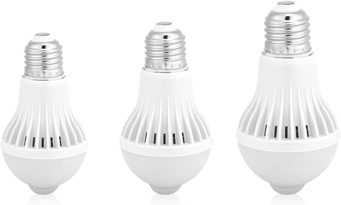 TOPINCN E27 Motion Sensor Light Bulb, Smart Infrared Sensor PIR LED Bulbs, Auto On/Off Night Light for Outdoor Indoor Stairs Garage Corridor(5W)