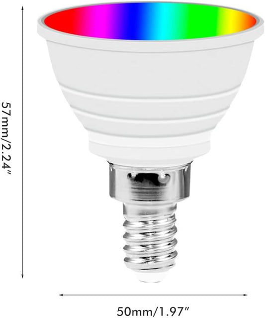 LED Light Bulbs RGB Light Cup 16 Color Changing E14 Smart Spotlight Bulb with Remote Control