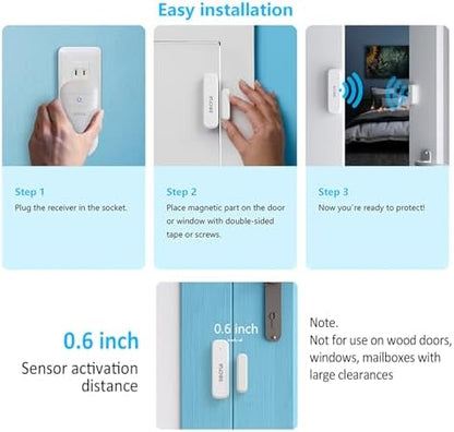 Door Chime When Door Opens, Door Opened Alarm for Home/Business Entering