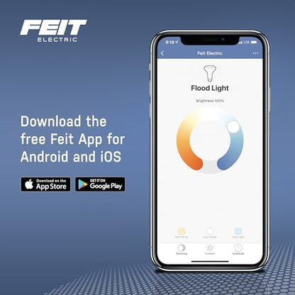 Feit Electric 5/6in Smart Recessed Downlights, 75W Eq, 1000 Lumens, 8 Pack