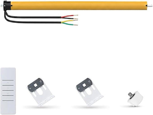 DC24V RS485 Smart Blinds Motor, Φ35mm Tubular Roller Shade Motor, Convert Blinds to Motorized Blind Motorization Kit with Remote, Quiet Brushless, Hardwired (10 N.m for Φ50mm (2") Round Tube)