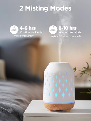 InnoGear 150ml Ceramic Essential Oil Diffusers for Home Humifidier, White