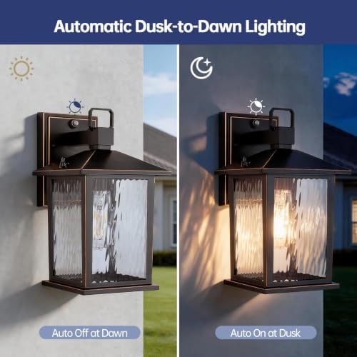 Dusk to Dawn Porch Light, Oil-Rubbed Bronze Outdoor Light Fixture