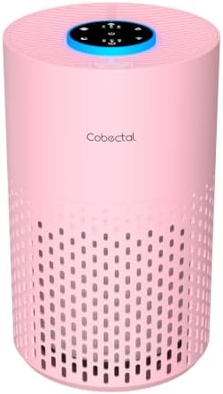 Cobectal Air Purifiers for Home Bedroom with 3-in-1 Filter, Pink