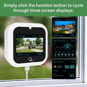 3K 5MP Window Camera with Touch Screen, Home Indoor Security Camera, AI Color Night Vision, Dual-Band 2.4/5GHz WiFi, Motion Detection, Two-Way Audio, 24/7 Recording, Alexa & Google Assistant
